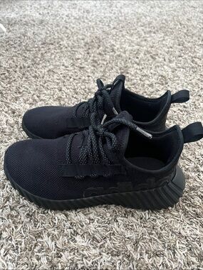 adidas Men's Black Knit Lace-Up Sneakers